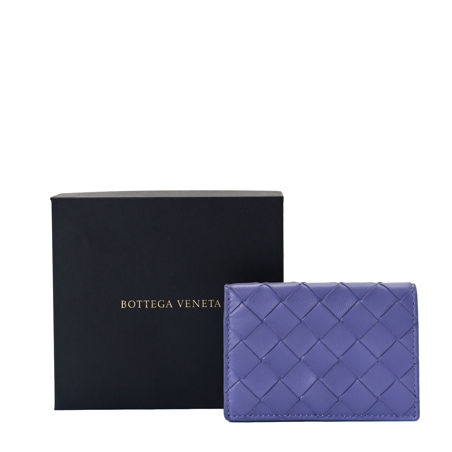 Nappa Intrecciato Card Holder Lavender