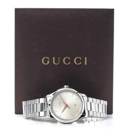 Gucci Stainless Steel 38mm G-Timeless Diamante Quartz Watch 6 of 6