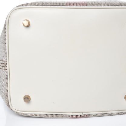 Burberry Canvas Mega Check Medium Ashby Hobo White 10 of 16