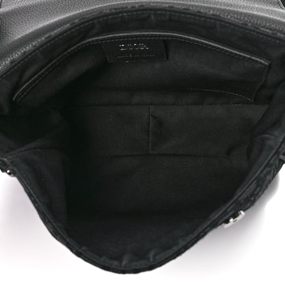 Christian Dior Grained Calfskin Oblique Mini Saddle Messenger Black 5 of 12