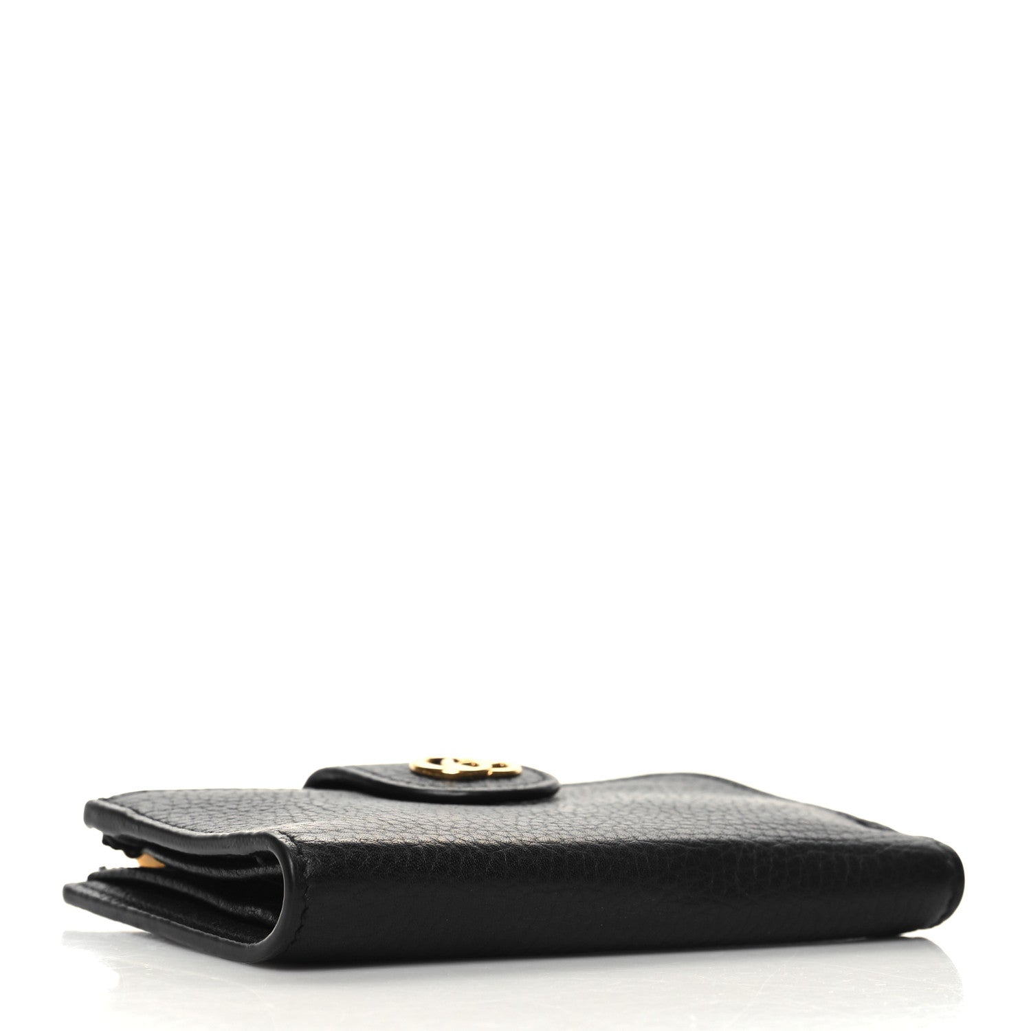Gucci Piuma Calfskin Medium Bamboo Double G Wallet Black 5 of 10