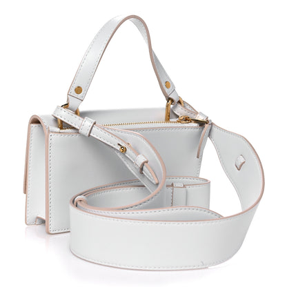 Alexander McQueen Calfskin Skull Lock Mini Crossbody Bag White 3 of 12