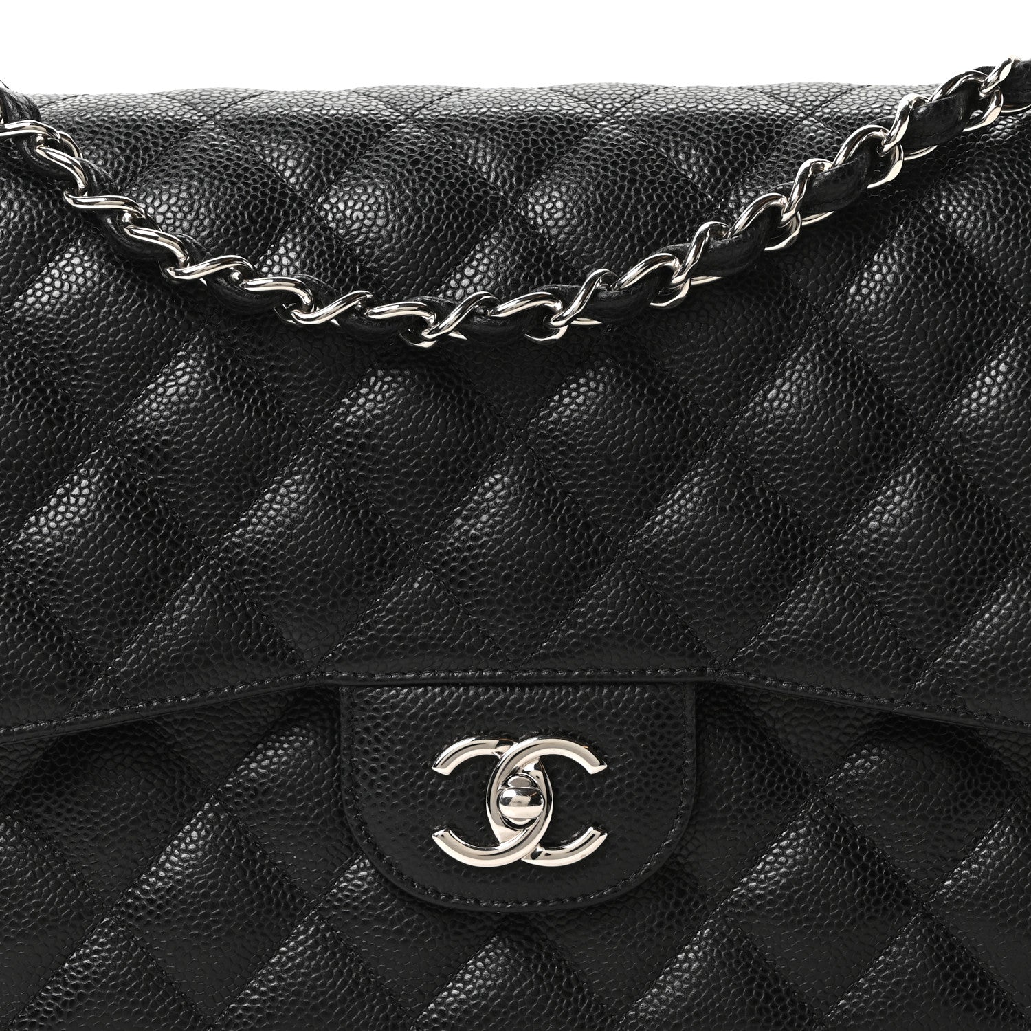Chanel Caviar Quilted Jumbo Double Flap Black 8 of 11