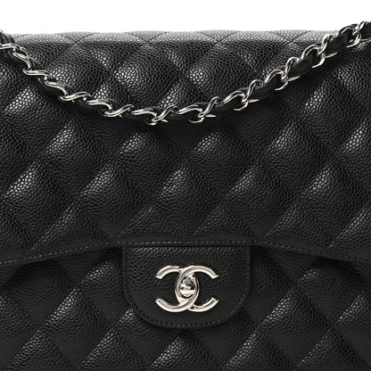 Chanel Caviar Quilted Jumbo Double Flap Black 8 of 11