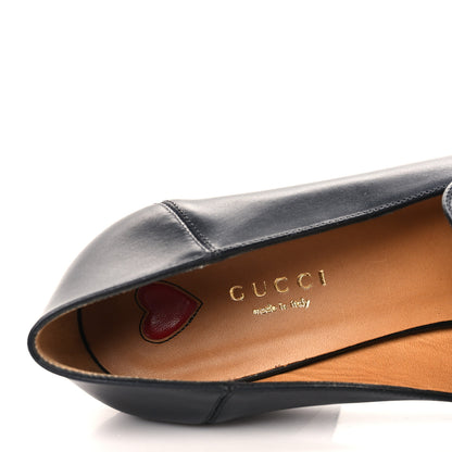Gucci Calfskin Web Peyton Loafer Pumps 39.5 Black 7 of 8