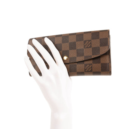 Louis Vuitton Damier Ebene Emilie Wallet 2 of 7