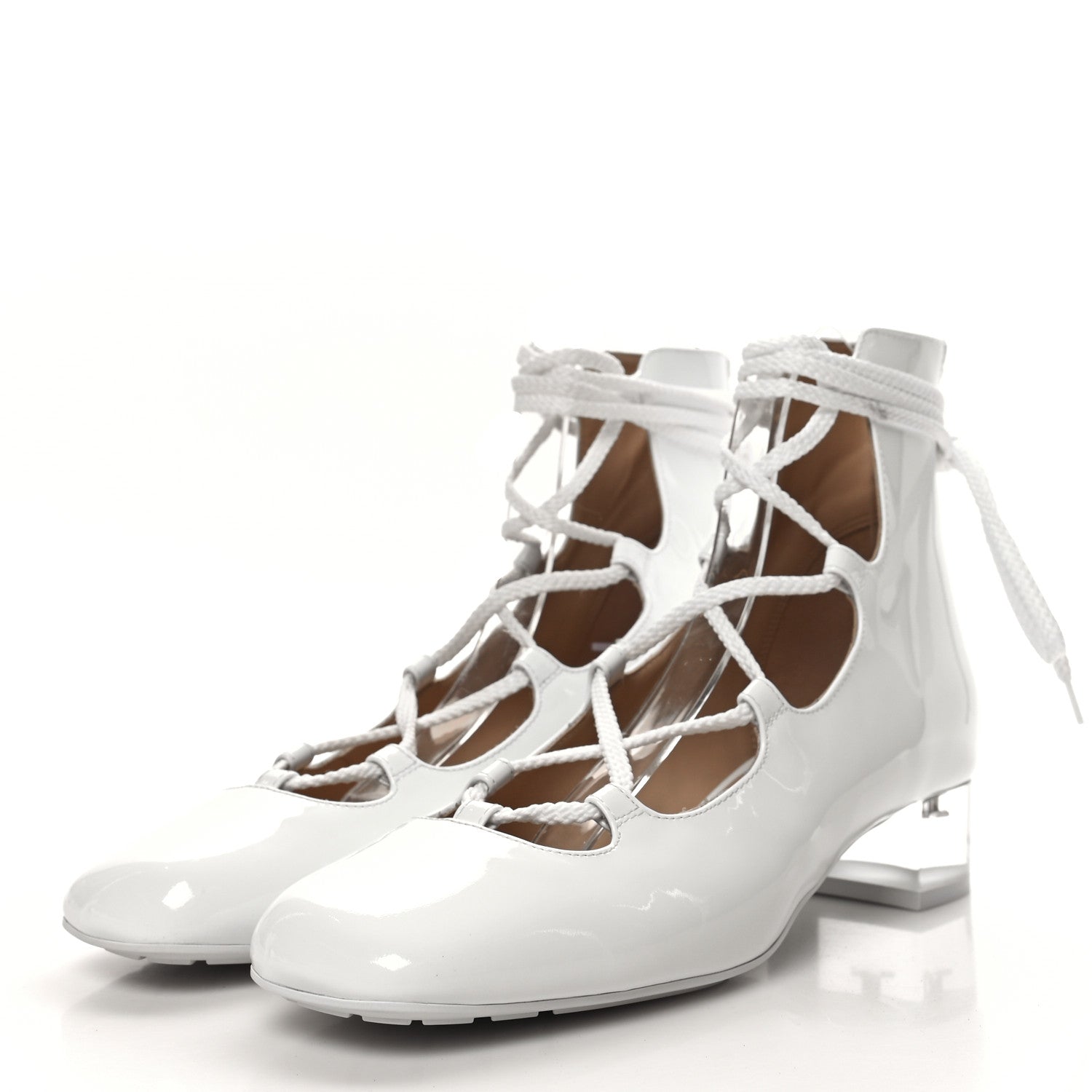 Christian Dior Patent Diorarty 30mm Pumps 37.5 White 3 of 9