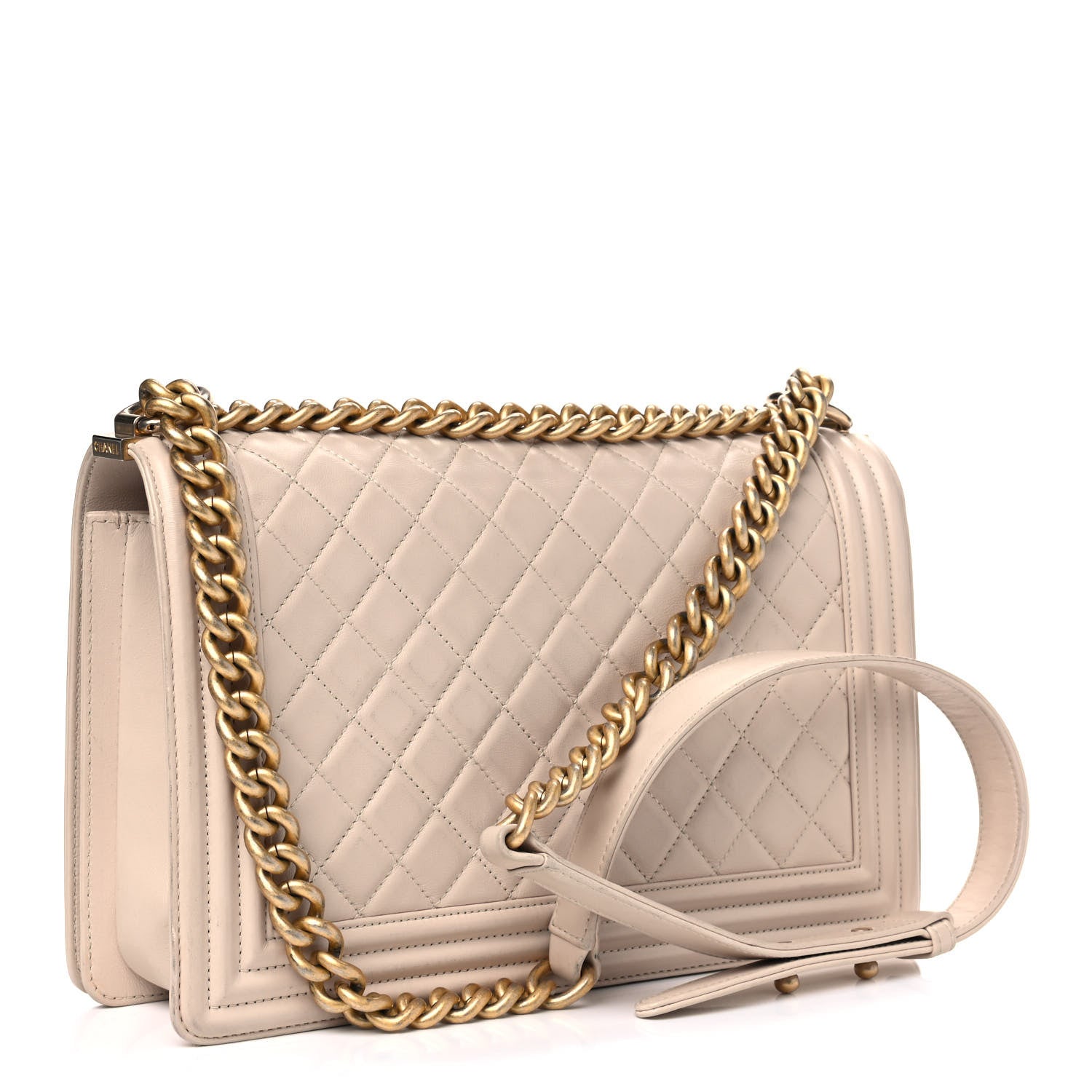 Chanel Calfskin Quilted New Medium Boy Flap Beige Clair 2 of 12