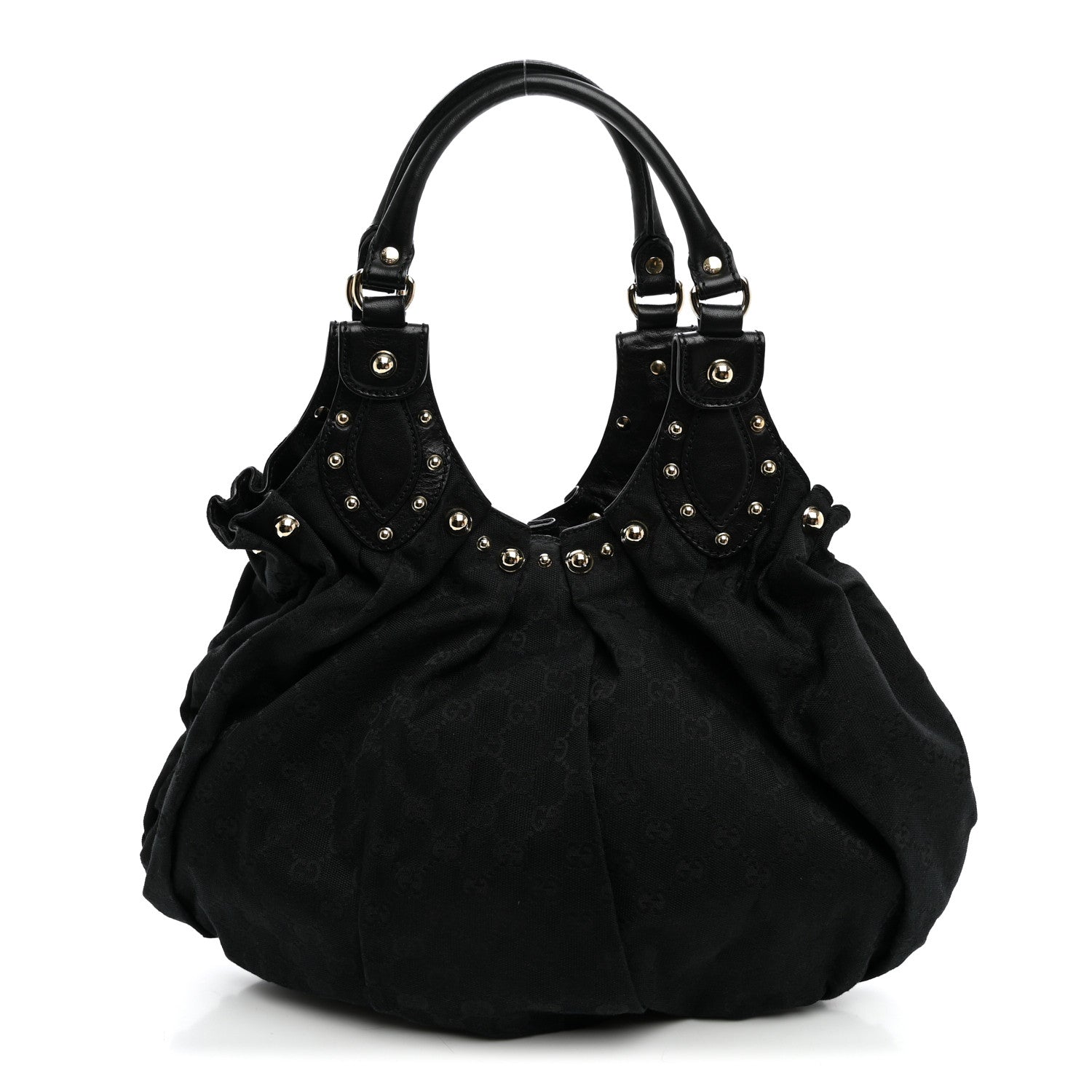 Gucci Monogram Studded Pelham Medium Tote Black 1 of 9