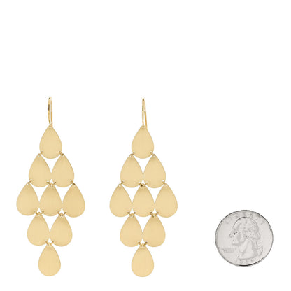 Irene Neuwirth 18K Yellow Gold Teardrop Chandelier Drop Earrings 2 of 4