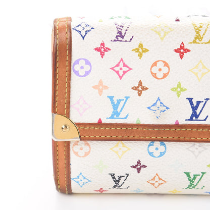 Louis Vuitton Monogram Multicolor Porte-Monnaie Billets Wallet White 18 of 28