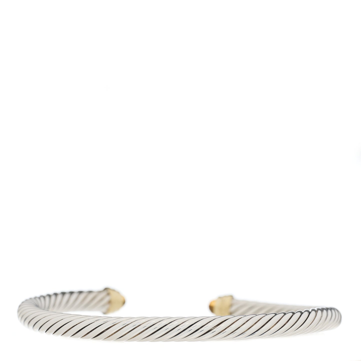 Sterling Silver 14K Yellow Gold Citrine 5mm Cable Classics Petite Color Bracelet