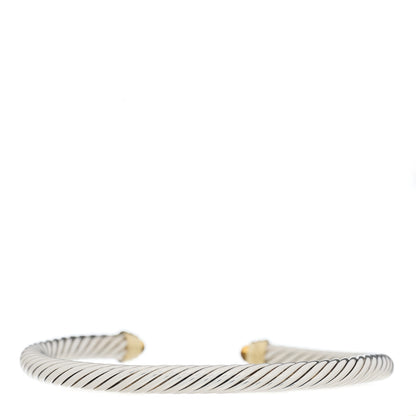David Yurman Sterling Silver 14K Yellow Gold Citrine 5mm Cable Classics Petite Color Bracelet 4 of 6