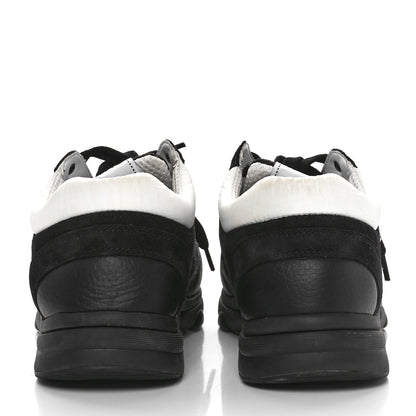 Chanel Mesh Suede Grained Calfskin Womens CC Sneakers 39 Black White 5 of 8