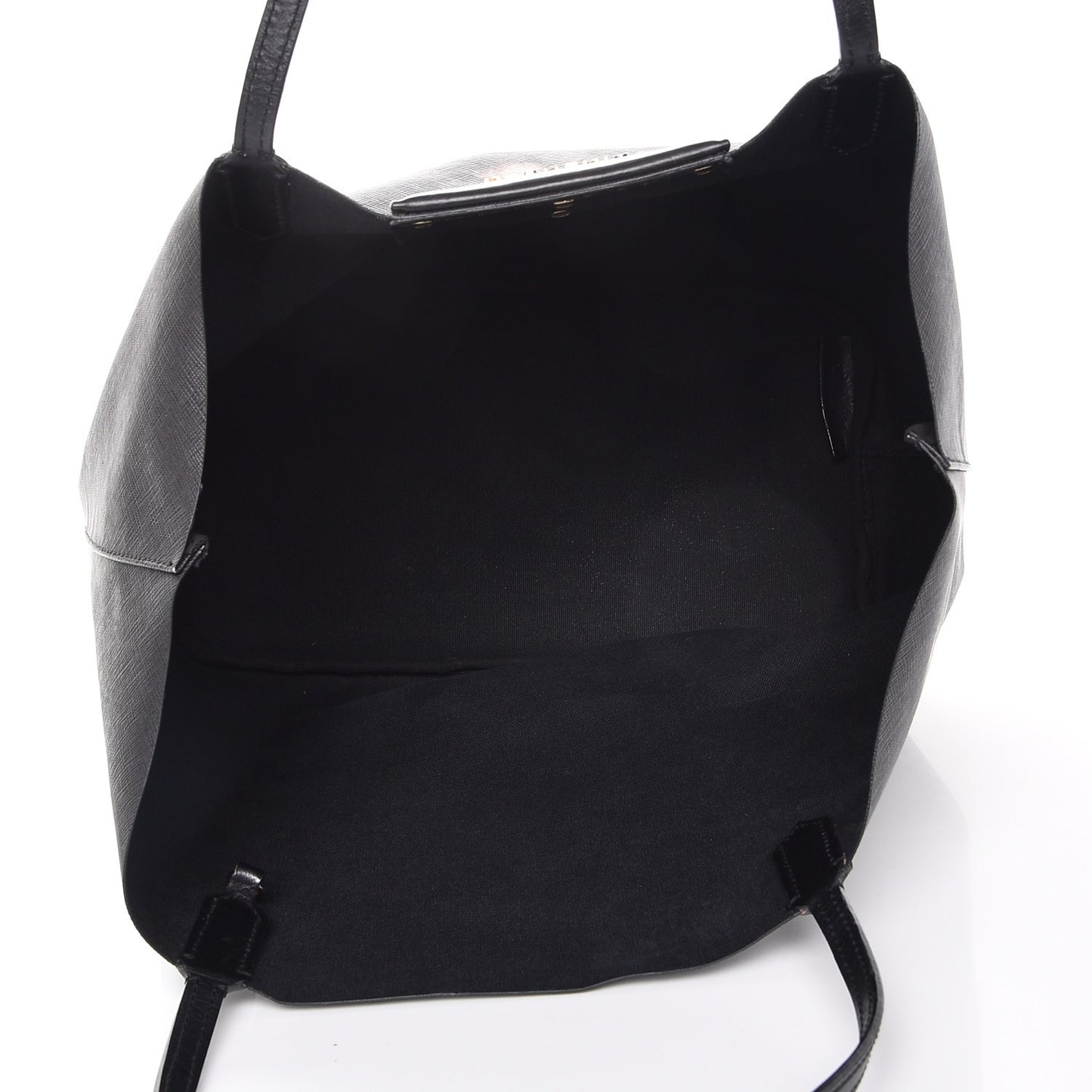 Textured Coated Canvas Rottweiler Pint Large Antigona Tote Black