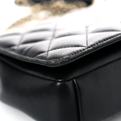 Chanel Lambskin Quilted Small Diamond CC Flap Black 7 of 26
