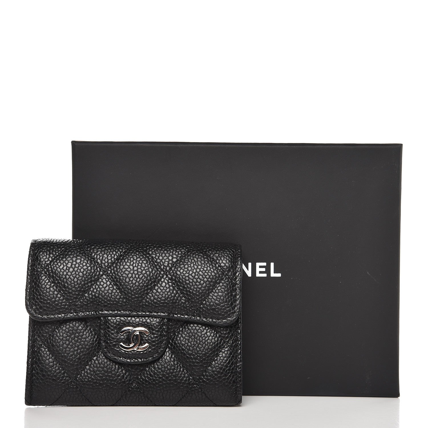 Chanel Caviar Quilted Card Holder Wallet Black 9 of 9