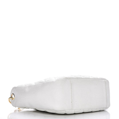 Chanel Caviar Quilted Hobo White 4 of 18