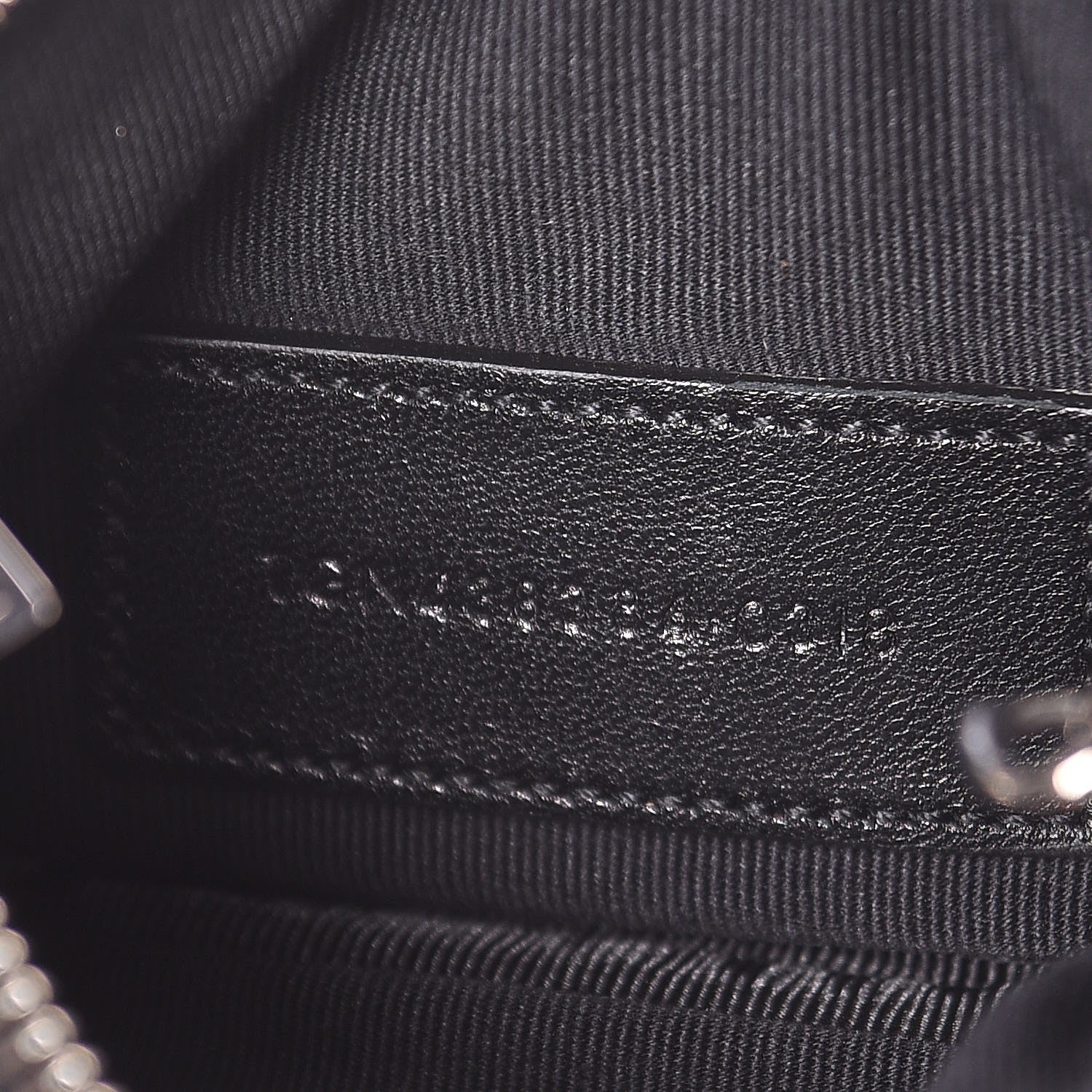 Saint Laurent Calfskin Matelasse Monogram Key Pouch Black 7 of 8