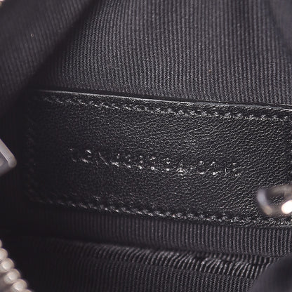 Saint Laurent Calfskin Matelasse Monogram Key Pouch Black 7 of 8