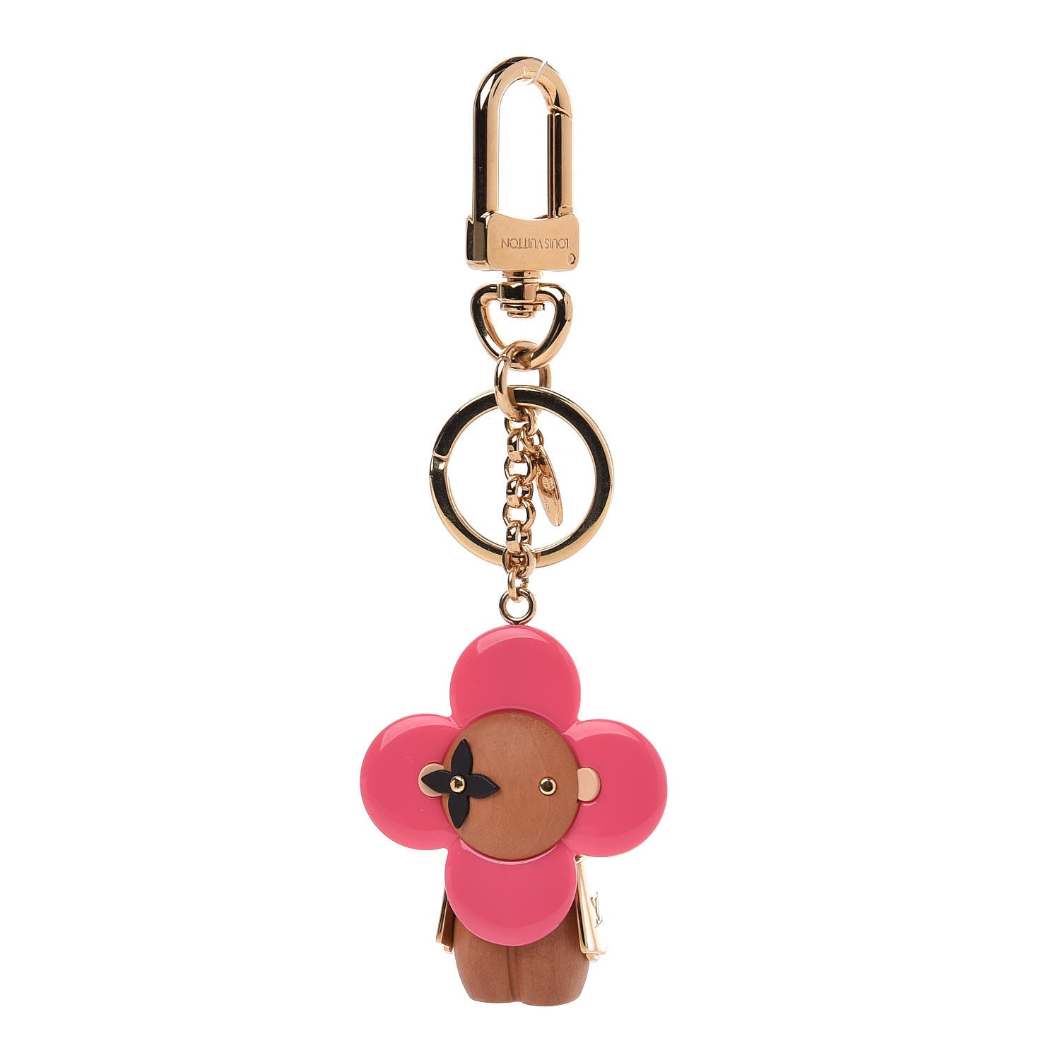 Louis Vuitton Resin Wood Vivienne Bag Charm Pink 1 of 3