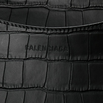 Balenciaga Semi Matte Calfskin Crocodile Embossed Neo Classic Black Hardware Large City Black 6 of 10