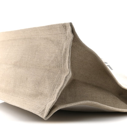 Saint Laurent Linen Calfskin Rive Gauche Tote Greggio Natural 10 of 15