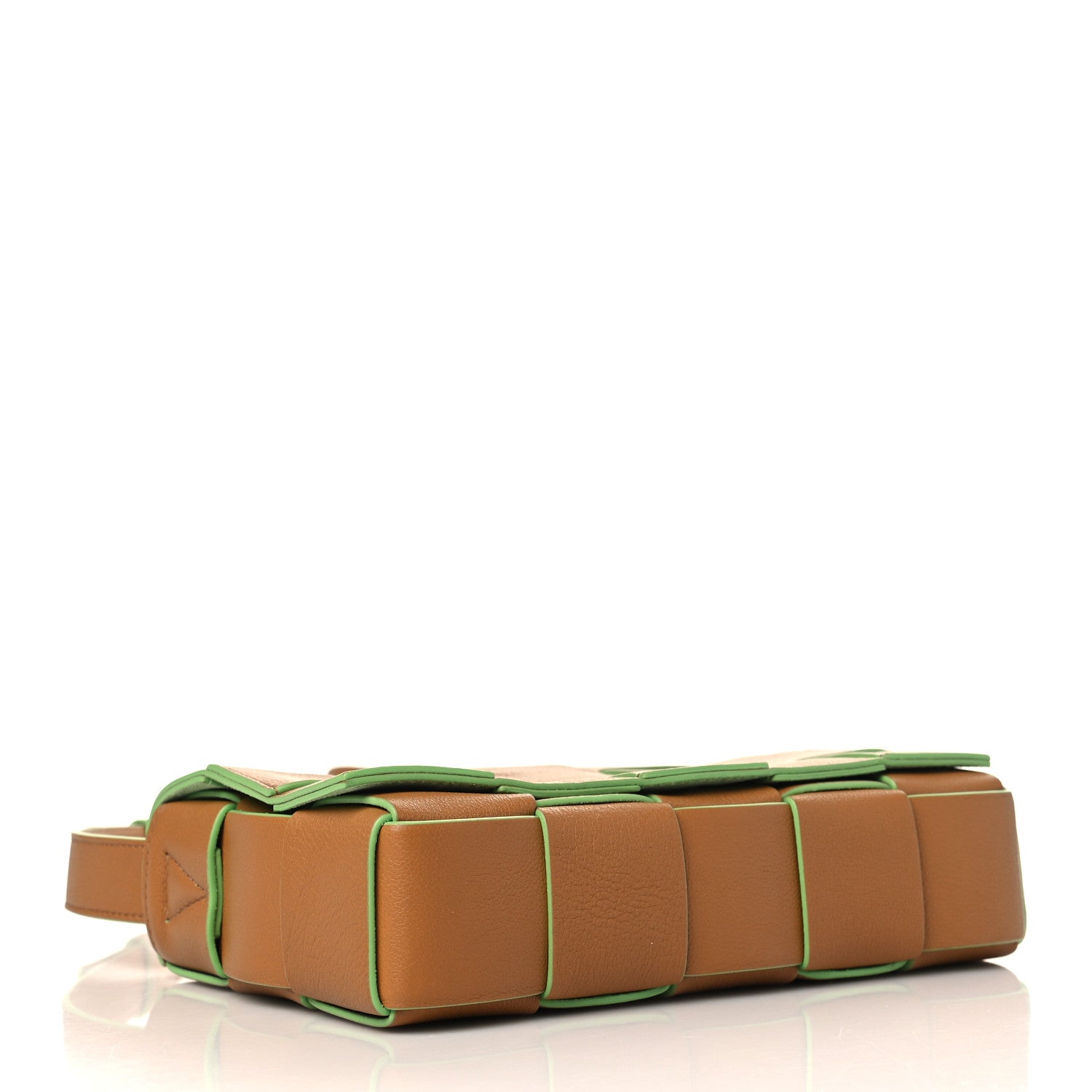 Bottega Veneta Grained Calfskin Maxi Intrecciato Cassette Crossbody Bag Caramel Pistachio 4 of 8