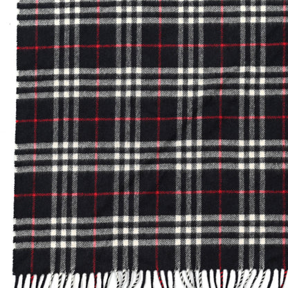 Burberry Cashmere Half Vintage Check Bandana Scarf Navy 2 of 3