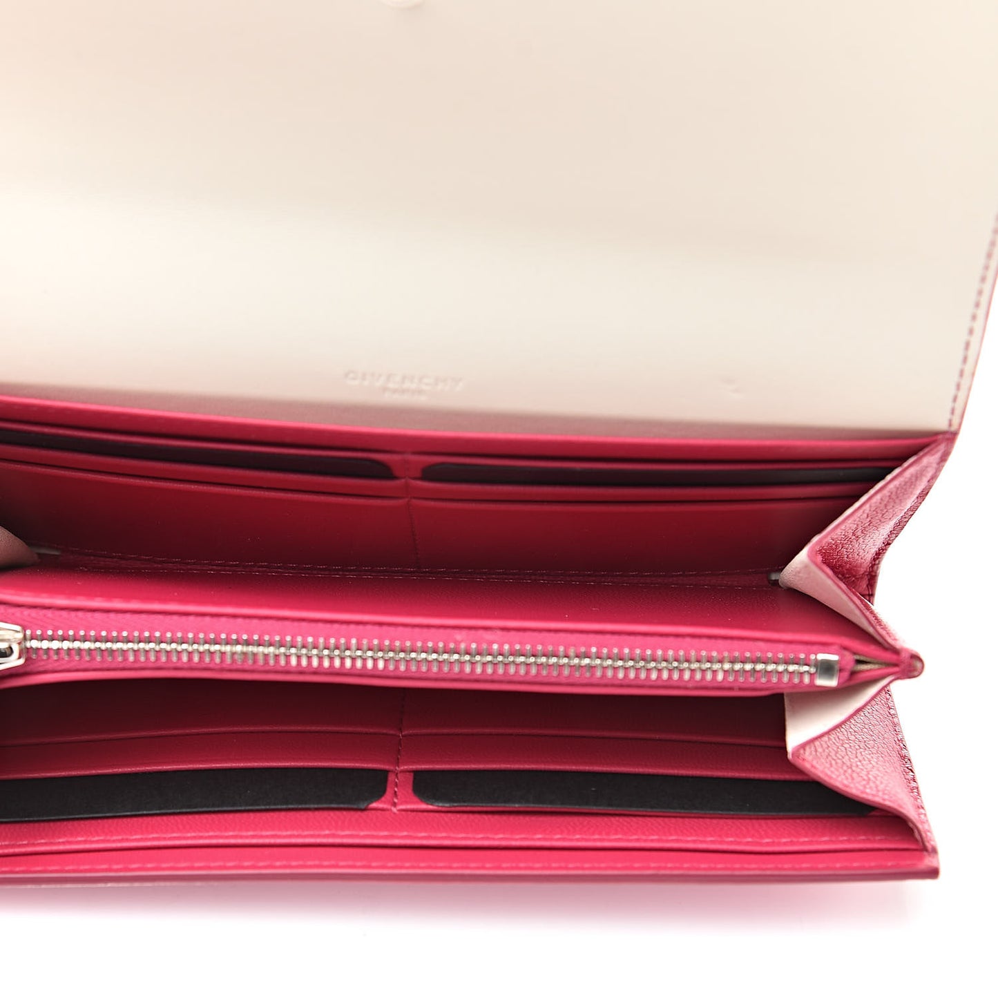 Goatskin Pandora Flap Continental Wallet Bright Pink