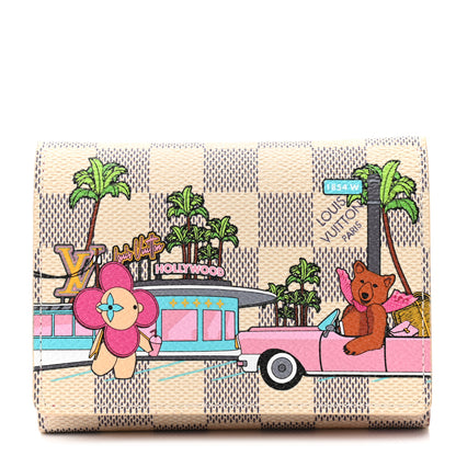 Louis Vuitton Damier Azur 2021 Christmas Animation Hollywood Victorine Wallet Fuchsia 1 of 6