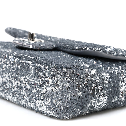 Chanel Sequin Mini Rectangular Flap Silver 10 of 11