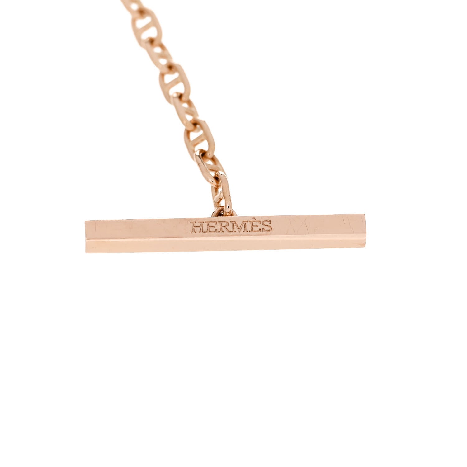 Hermes 18K Rose Gold Diamond Chaine D'Ancre Contour Bracelet SH 3 of 5