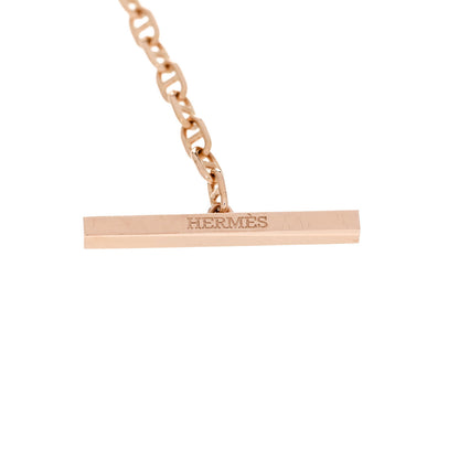 Hermes 18K Rose Gold Diamond Chaine D'Ancre Contour Bracelet SH 3 of 5