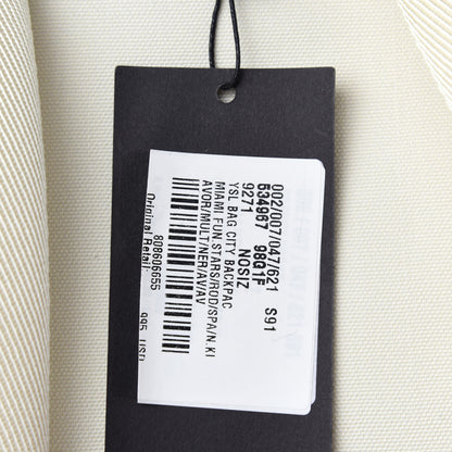 Saint Laurent Canvas Star City Backpack White 10 of 11