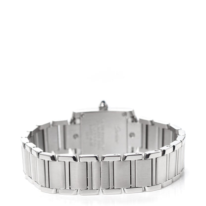 Cartier Stainless Steel Diamond 20mm Tank Francaise Quartz Watch 3 of 6