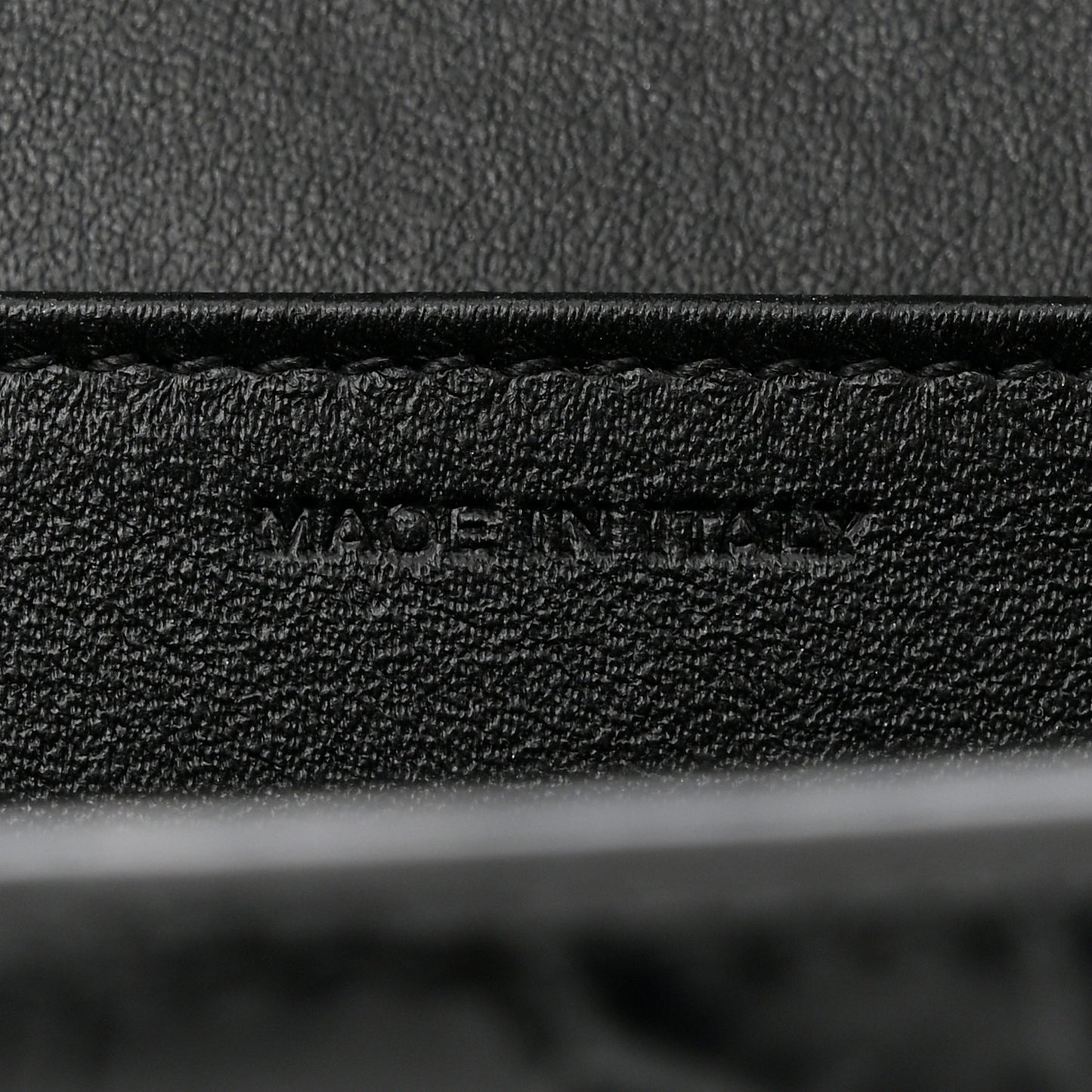 Calfskin Crocodile Embossed Monogram Uptown Chain Wallet Black