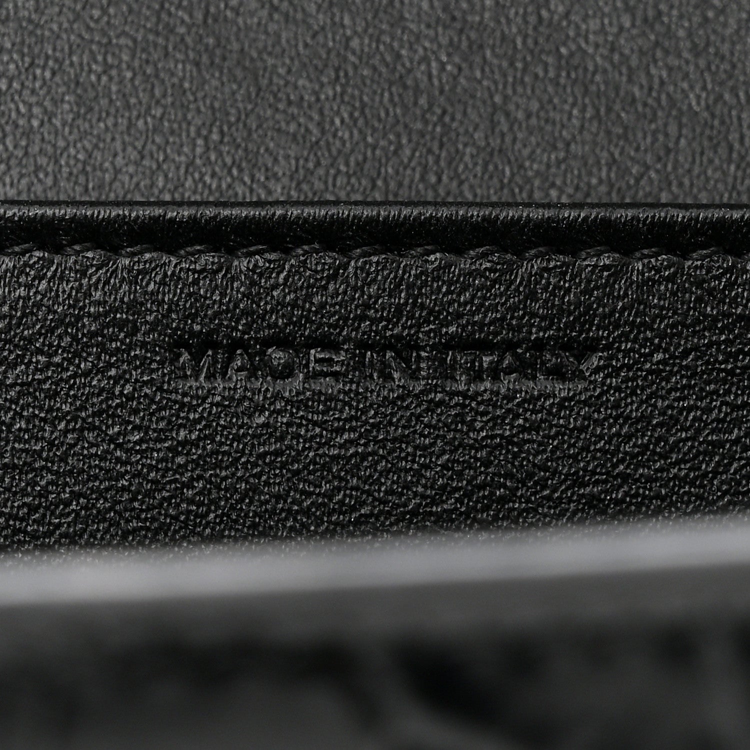 Saint Laurent Calfskin Crocodile Embossed Monogram Uptown Chain Wallet Black 7 of 12