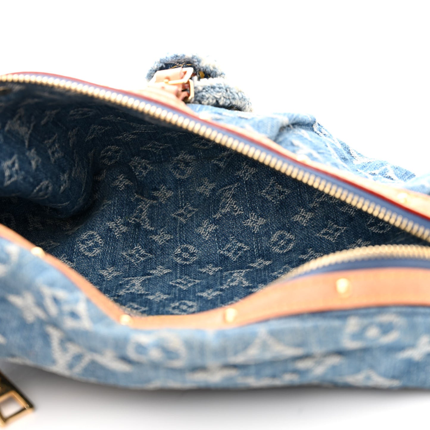 Monogram Denim High Rise Bumbag Blue