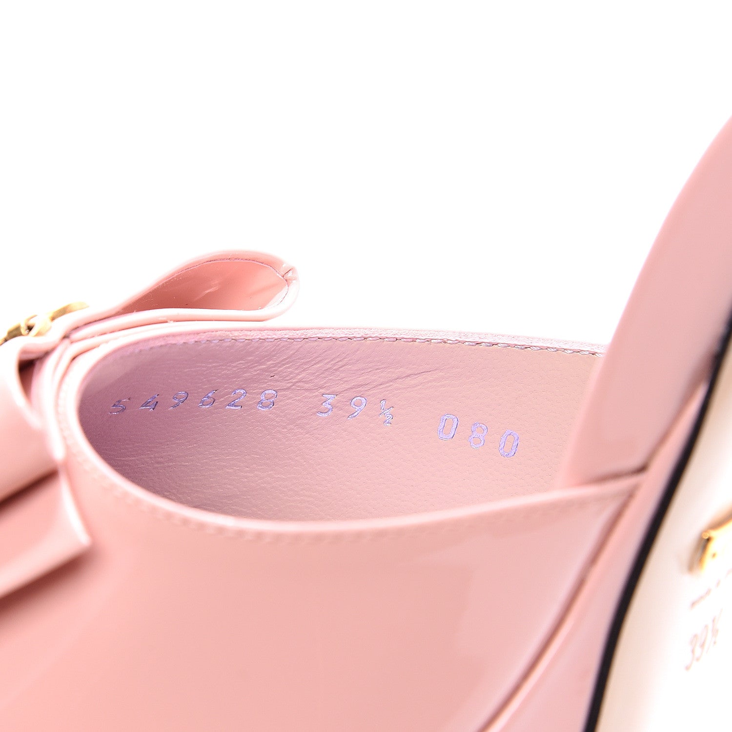 Gucci Patent Crystal GG Bow Sadie Spike Ankle Strap d'Orsay Platform High Heel Pumps 39.5 Perfect Pink 10 of 11