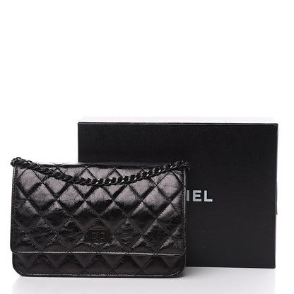 Chanel Aged Calfskin Quilted Reissue Wallet On Chain WOC So Black 10 of 10