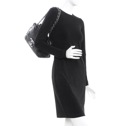 Chanel Calfskin Small Diamond Stitch Tote Black 2 of 13