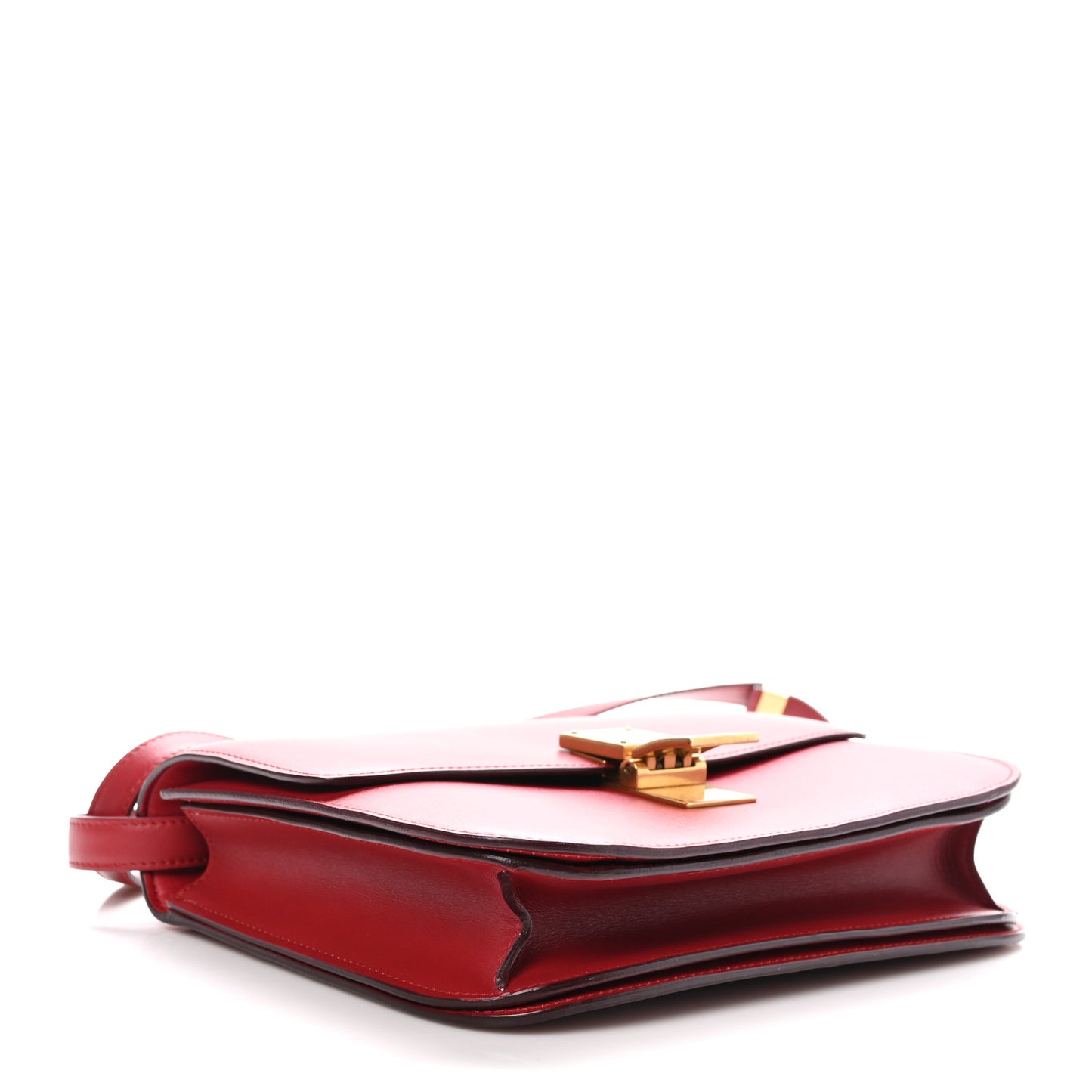 Box Calfskin Medium Classic Box Flap Bag Dark Brick