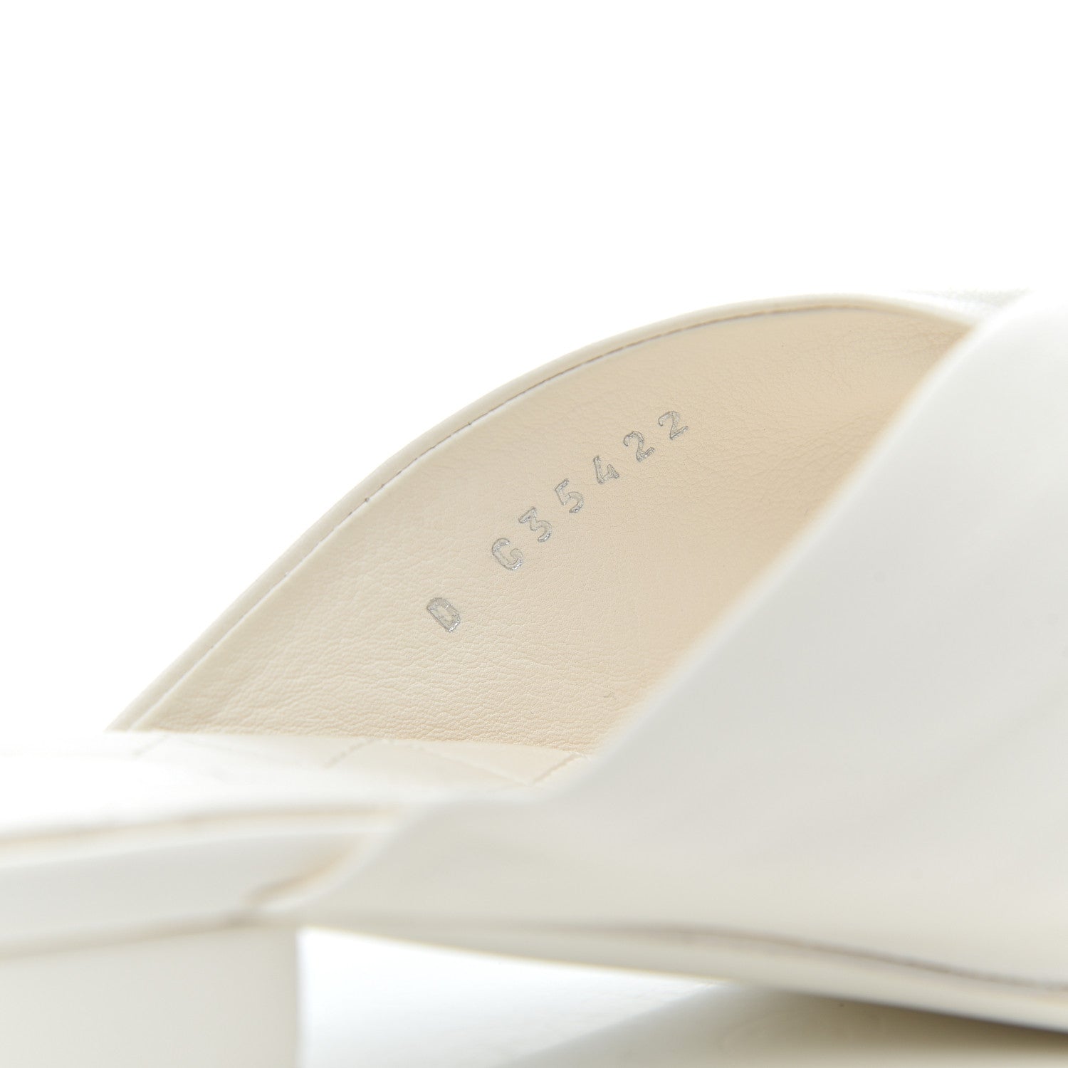 Chanel Lambskin Pearl Bow CC Flat Sandals 39.5 White 8 of 15