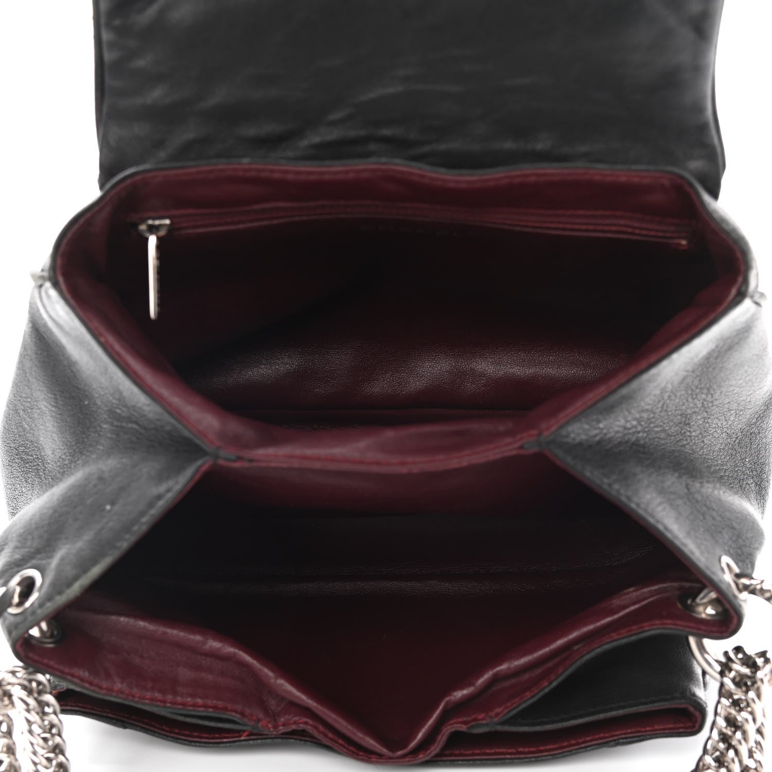 Chanel Sheepskin Quilted Accordion Flap Black 5 of 9
