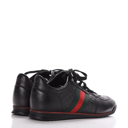 Gucci Guccissima Web Sneakers 7.5 Black 4 of 9