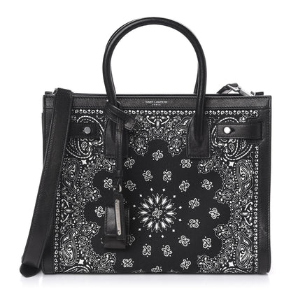 Saint Laurent Calfskin Cotton Bandana Baby Sac De Jour Black 1 of 9