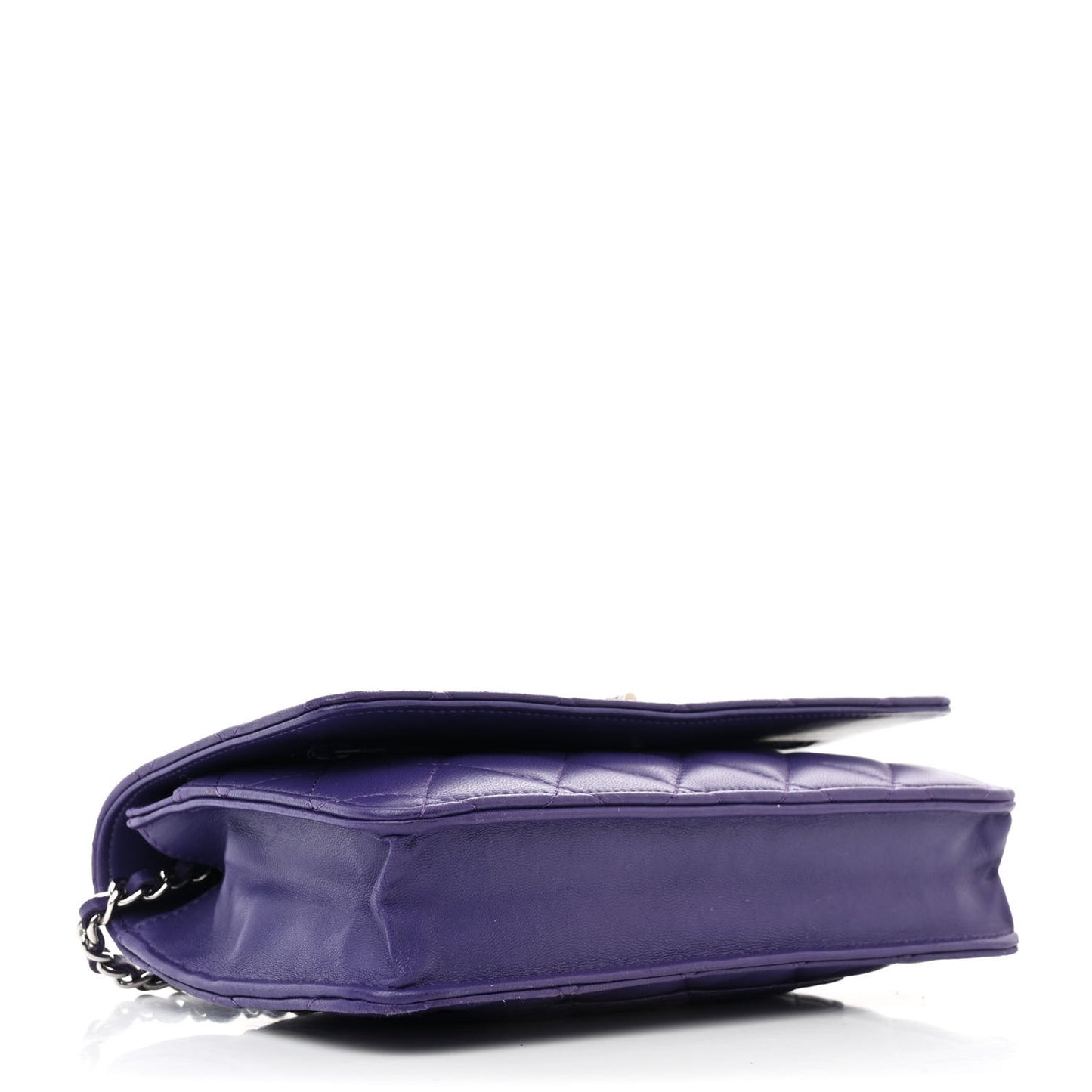 Lambskin Quilted Reissue Wallet On Chain WOC Purple