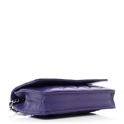 Chanel Lambskin Quilted Reissue Wallet On Chain WOC Purple 4 of 13