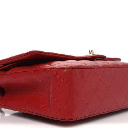 Chanel Lambskin Quilted Medium Double Flap Red 16 of 37